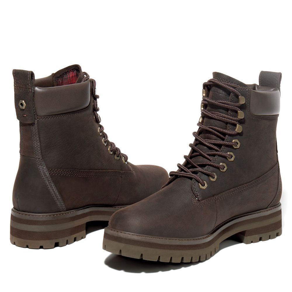 Botas de Nieve Timberland Hombre Courma Guy Waterproof Marrones Oscuro - Chile MLD-064173